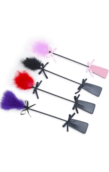 Стек с черным мехом для БДСМ-игр Tender and painful цвет черный sexstyle | Зображення 1