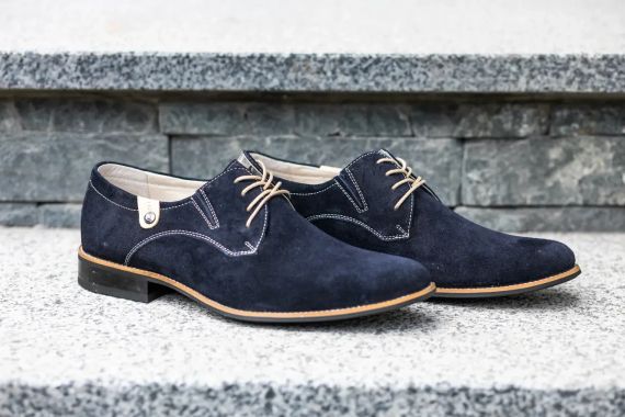 Замшеві туфлі сині Lucky Choice 43 розмір | Зображення 1