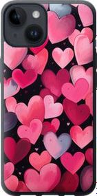 Чохол на iPhone 14 Сердечка 4 із силікону FCh_019900