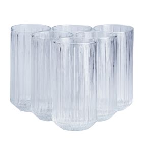 Набір склянок 6 штук 450 мл скляні прозорий HP517