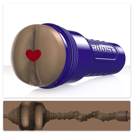Мастурбатор-попка Fleshlight Boost Blast Female Medium Dark Flesh, плаваючі кільця Turbo Tech Sex Aura