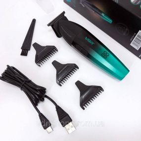 Професійний тример з набором насадок VGR V-906, Перукарські машинки професійні, Тример бездротовий QB-30