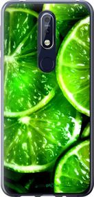 Чохол на Nokia 7.1 Зелені часточки лимона "852u-1593-2448"