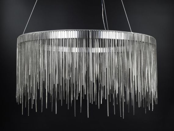 Люстра світлодіодна підвісна LED світильник для квартири на стелю лед 26731 Хром 50-120х60х60 см. | Зображення 1