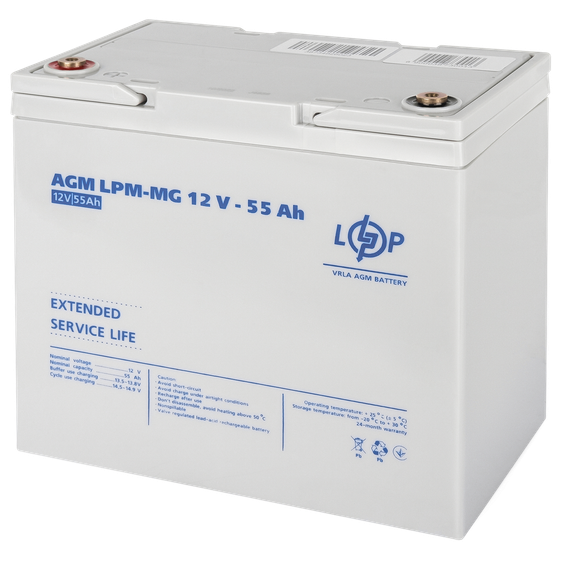 Акция. Аккумулятор мультигелевый LPM-MG 12V - 55 Ah