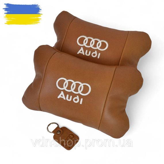 Подушки з логотипом від виробника Audi Ауди, Подарунок в машину чоловікові, Подушка для комфорту в авто JT-94 | Зображення 5