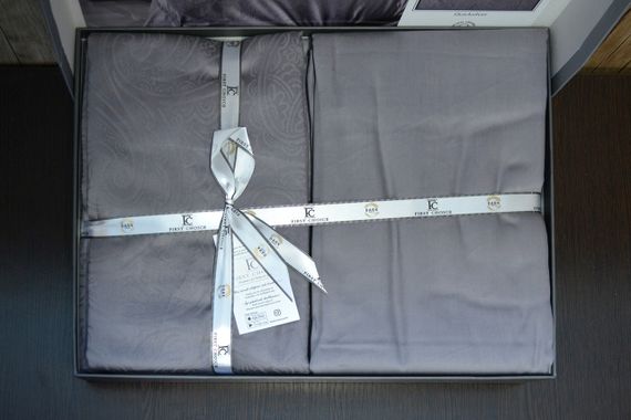 Постільна білизна First Choice Jacquard Satin 200 х 220 см Feodora Quick Silver | Зображення 2