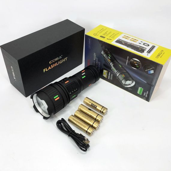 Пило-вологозахищений ударостійкий ліхтар CB-G401Y-30W, Надпотужний ліхтар лід Алюмінієвий 18650 IS-70 | Зображення 8