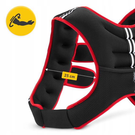 Жилет-обтяжувач для тренувань 4FIZJO 10 кг Black/Red (P-5905973402163) | Зображення 4