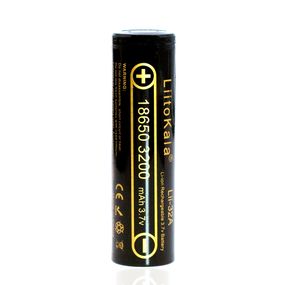 Акумулятор 18650 Li-Ion LiitoKala Lii-32A, 3200mah （3050-3350mah）, 3.7V (2.75-4.2V), Black, PVC BOX Q2,  цiна за 1 шт