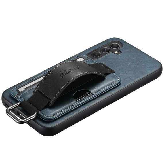 Шкіряний чохол Wallet case and straps для Samsung Galaxy S24 Синій / Blue | Зображення 4