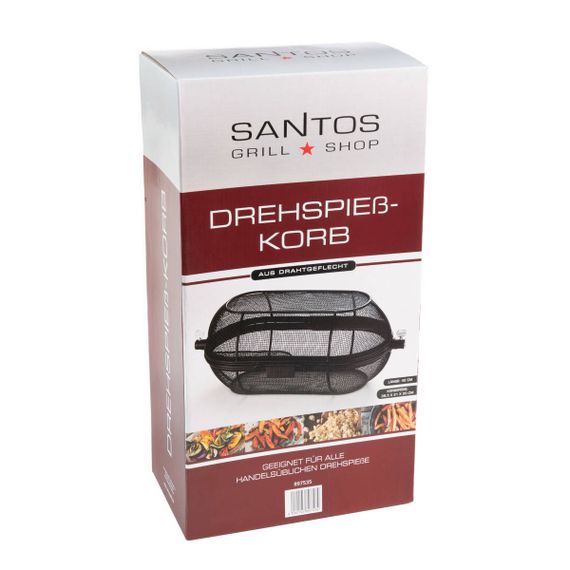 Кошик-сітка для рожна (вертелу) SANTOS, для гриля, кругла, чорна, антипригарна 897535 Код: 010972 | Зображення 1