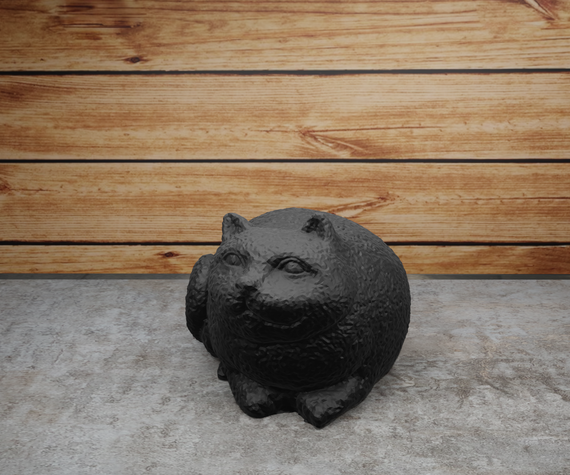 Статуэтка толстый кот (Fat Cat) Черная | Зображення 1