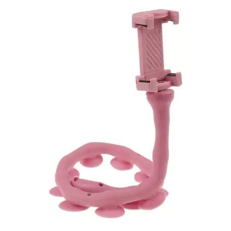 Гнучкий тримач для телефону з універсальними присосками Cute Worm Lazy Holder. Колір: рожевий | Зображення 3
