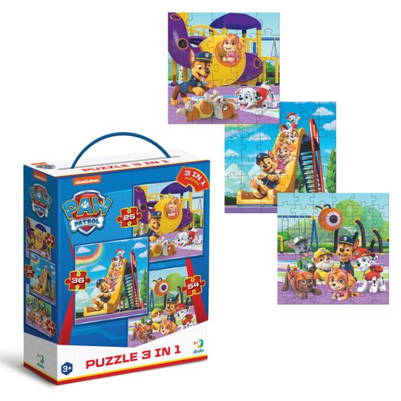 Дитячий пазл Ігровий майданчик Paw Patrol 200578, 3 в 1 | Зображення 1