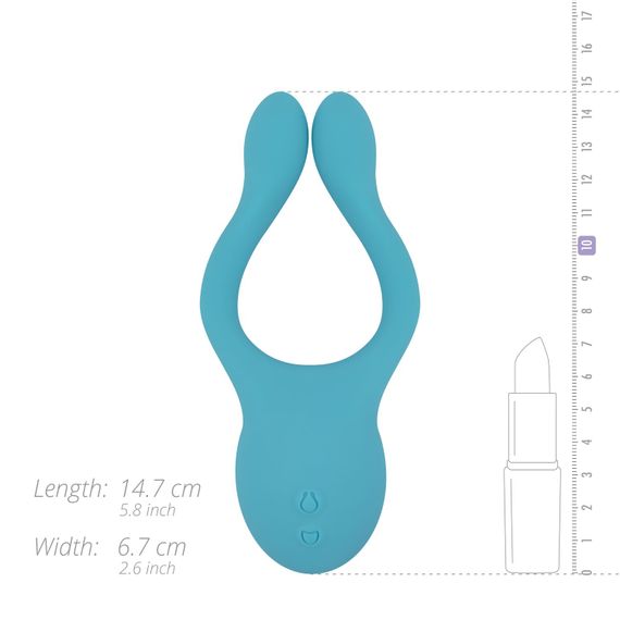 Універсальний вібратор для пар Cala Azul – Dani Couples Toy, 10 режимів | Зображення 6