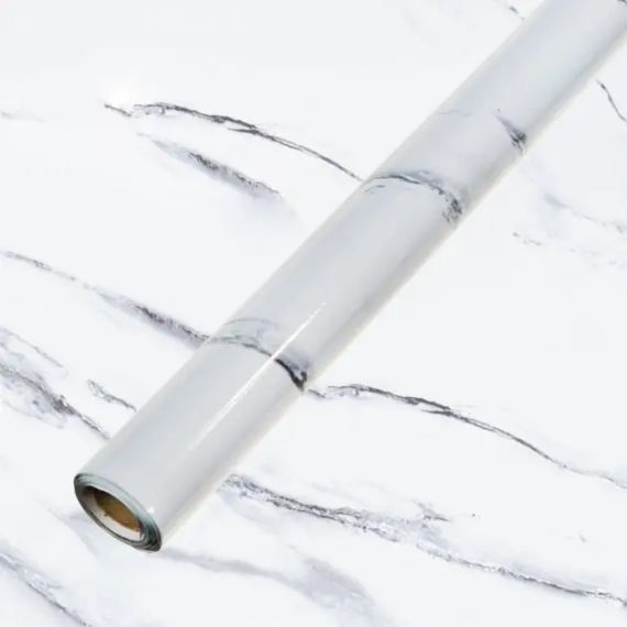 Самоклеюча плівка Supretto Мармур 2Mх0. 60M Білий | Зображення 1