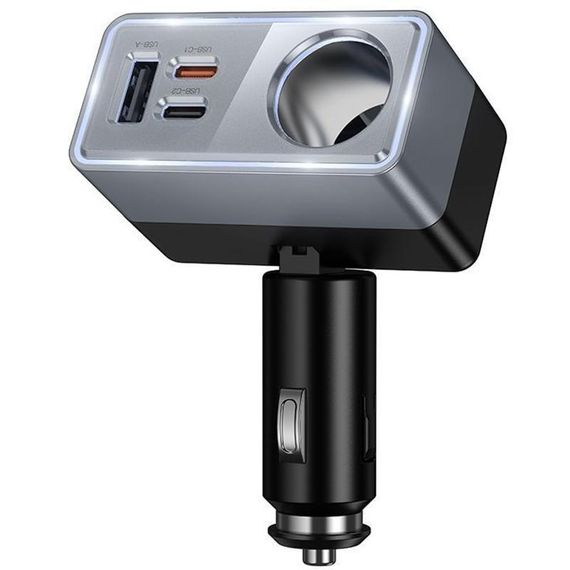 АЗУ Hoco Z65A Smart cigarette lighter PD45W (1USB-A/2C) Black | Зображення 2