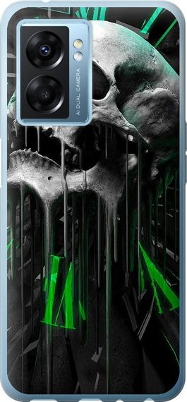 Чехол на Oppo A77 5G Череп-часы "4100u-1377-17620"