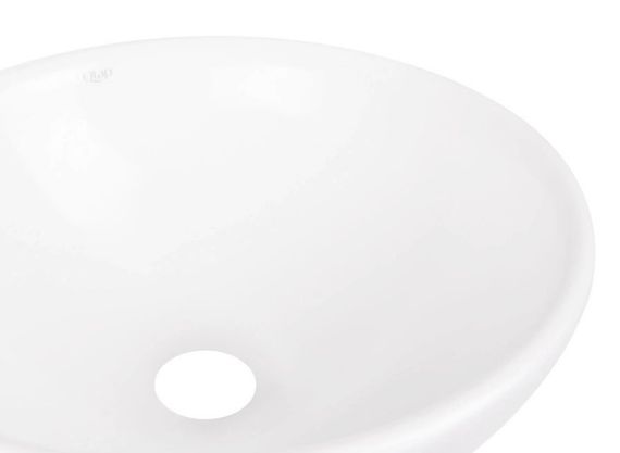 Комплект Qtap Owl: Раковина накладна кругла 400х400х155 мм White + Донний клапан PU02 (QT1911K53WN47319) | Зображення 3