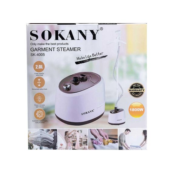 Напольный отпариватель для одежды Sokany SK4005BR на 2 л 1800 Вт | Зображення 6