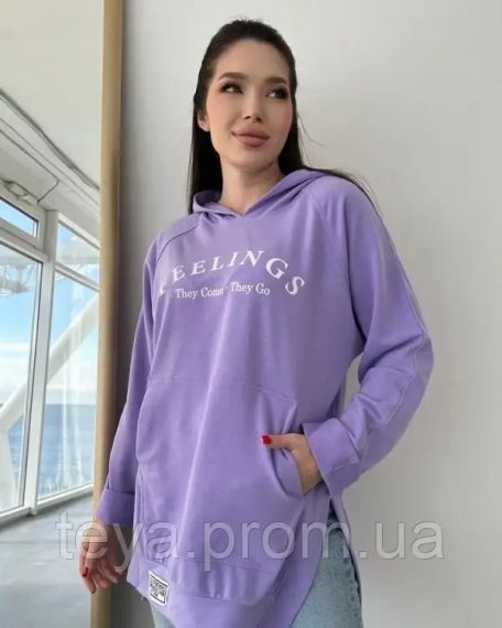 Толстовка колір бузковий розмір XL FI_006998 | Зображення 1
