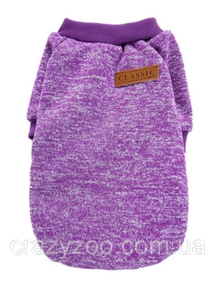 Кофта для собак и котов EcoToys Purple S рябая фиолетовая A: 25 см B: 34 см C: 20 см 7093