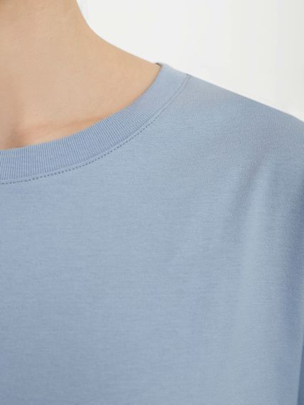 Футболка жіноча оверсайз сіро-блакитна, 2XL | Зображення 2