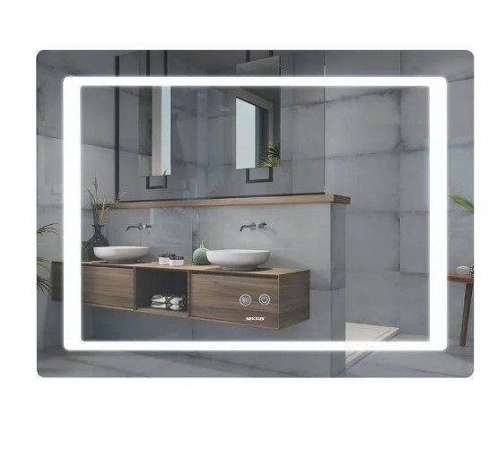 Дзеркало Mixxus STYLE MR13-80x60-REVERSE з LED Touch, Anti-fog, димером, регулюванням яскравості (MI6666)