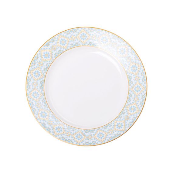 Тарелка десертная фарфоровая 19 см с орнаментом HP-7-740