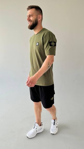 Чоловічий літній костюм Stone Island хакі | Зображення 7