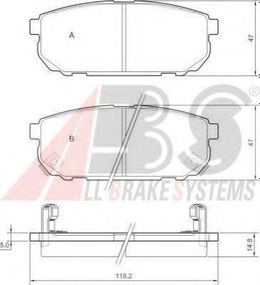 Колодка гальм. диск. KIA SORENTO задн. (вир-во ABS) A.B.S. 37362 на KIA SORENTO I (JC)