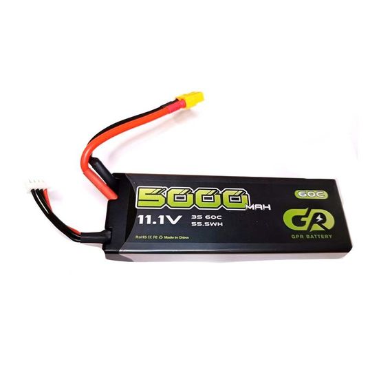 Акумулятор GPR 11.1v 5000 mAh Li-Po 3s 60C Hard Case коннектор XT60