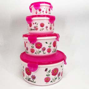 Набір пластикових судків UNIQUE UN-1512. Колір: рожевий CJ-80