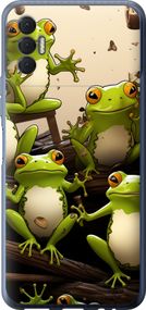 Чехол на Tecno Spark 8p KG7n Жабки "5656u-2526-17620"