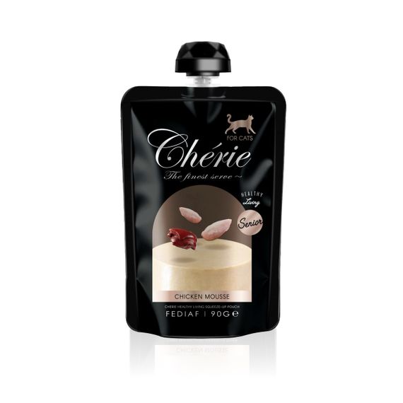 Влажный корм с курицей для котов Cherie Pouch Chicken & Pumpkin Mousse, 90 гр