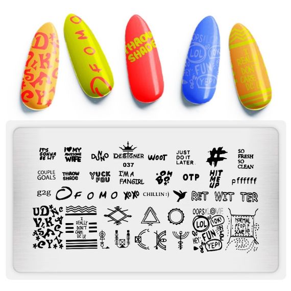 Пластина 037 для стемпинга Designer Professional (12х6см) | Зображення 1