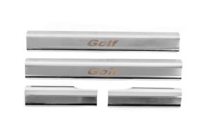 Накладки на внутрішні пороги Carmos (4 шт, нерж) для Volkswagen Golf 6 2008-2014 рр
