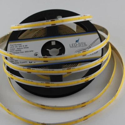 Светодиодная лента LED-STIL 4000K 10 Вт/м COB 320 диодов IP33 24 Вольта 950 lm нейтральный свет | Зображення 3
