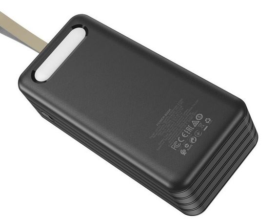 УМБ портативное зарядное Power Bank BOROFONE DBT09 60000mAh 4USB, Type-C, Lightning, черное | Зображення 4