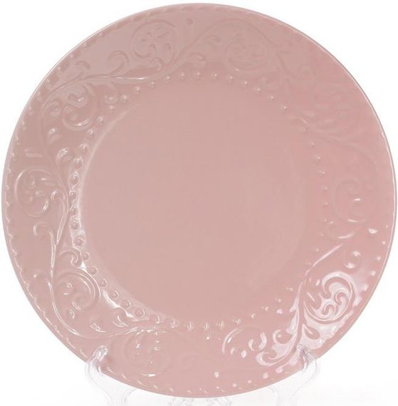 Набір 6 обідніх тарілок Leeds Ceramics Ø27.5см, кам'яна кераміка (рожеві)