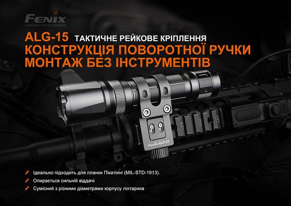 Кріплення на зброю для тактичних ліхтарів Fenix ALG-15 | Зображення 3