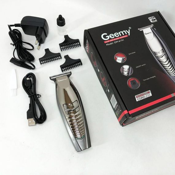 Машинка для стрижки GEMEI GM-6141, подстригательная машинка, профессиональная электробритва | Зображення 9
