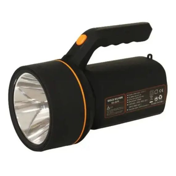 Светодиодный фонарик на аккумуляторе Gold Silver GS-2670 с боковой панелью | Зображення 1