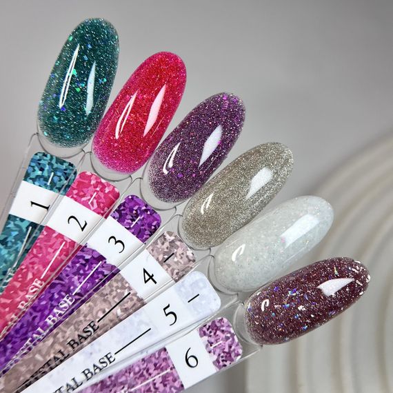 Світловідбивна база Crooz Crystal Base №02 (коралова з блиском) 8мл | Зображення 7