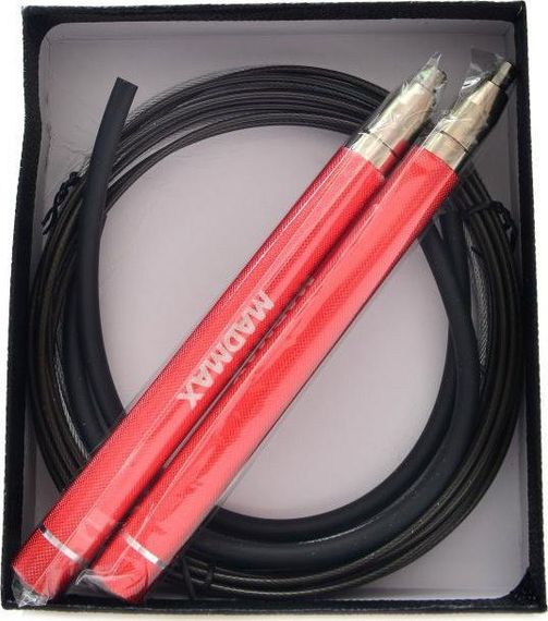Скакалка скоростная на подшипниках алюминиевая Мадмакс MFA-286 Speed jump rope Red | Зображення 2