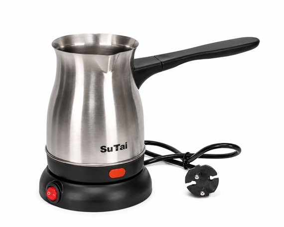 Кофеварка электрическая SuTai ST-138 / Турка на подставке 0.8л / Электротурка 800W | Зображення 3