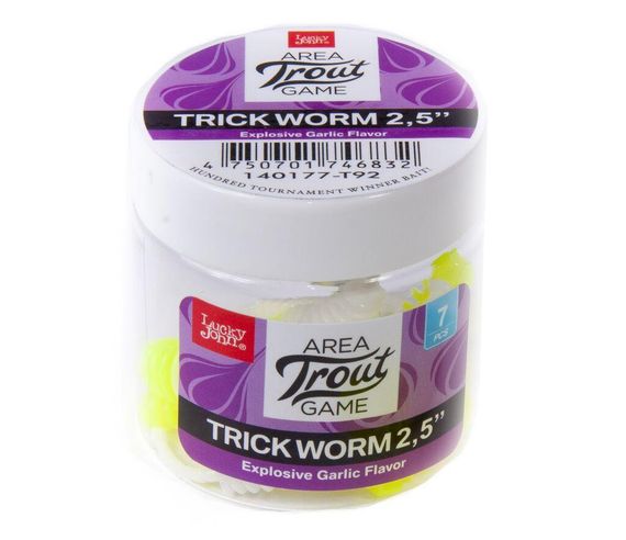 Слаги съедобные искусственные LJ Лаки Джон Pro Series TRICK WORM 2,5in (06.35)/T92 7шт. | Зображення 1