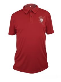 Футболка ПОЛО с коротким рукавом з принтом Born In Ukraine (Кулмакс) бордо 4XL (56)