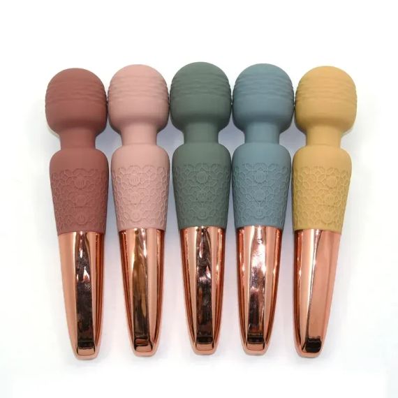 Вибратор-микрофон Sweet Em, зелёный с золотой ручкой Sex Aura | Зображення 2